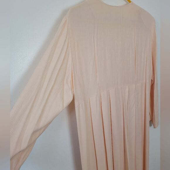 Vintage 80s Dressing Gown Dress Pioneer Pilgrim Polygamist Pink Retro Impulsive - Picture 9 of 11